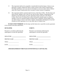 Form ST-1 Subdivision Public Improvement Performance and Maintenance Security Agreement - Streets and Appurtenances - Warren County, Ohio, Page 6