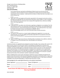 Form 23-6 Owner-Builder Disclosure Statement - Orange County, Florida, Page 2