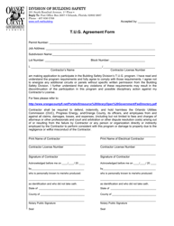 Document preview: T.u.g. Agreement Form - Orange County, Florida
