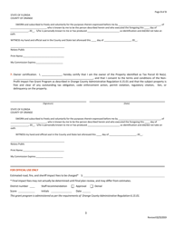 Application for Impact Fee Grant for Qualified Non-profit Organizations - Orange County, Florida, Page 3