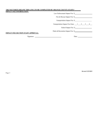 Residential Deferred Impact Fee Application - Orange County, Florida, Page 3