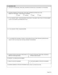 Form 99-3 Appeal From Final Decision of Building Official - Orange County, Florida, Page 3