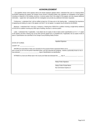 Form 99-3 Appeal From Final Decision of Building Official - Orange County, Florida, Page 4