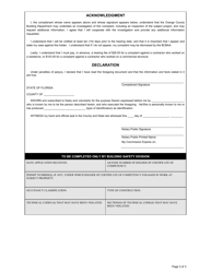 Form 94-1 Complaint Against Contractor/Holder of Certificate of Competency - Orange County, Florida, Page 4