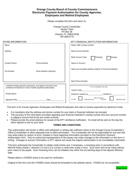 Electronic Payment Authorization for County Agencies, Employees and Retired Employees - Orange County, Florida, Page 2
