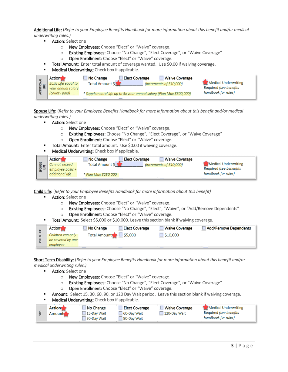 Form 51-109 Wellness for Life Benefits Enrollment Form - Orange County, Florida, Page 3