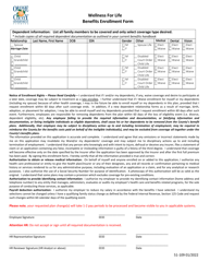 Form 51-109 Wellness for Life Benefits Enrollment Form - Orange County, Florida, Page 7