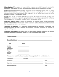 Form R013 Agreement for Temporary Telework Arrangement - Orange County, Florida, Page 2