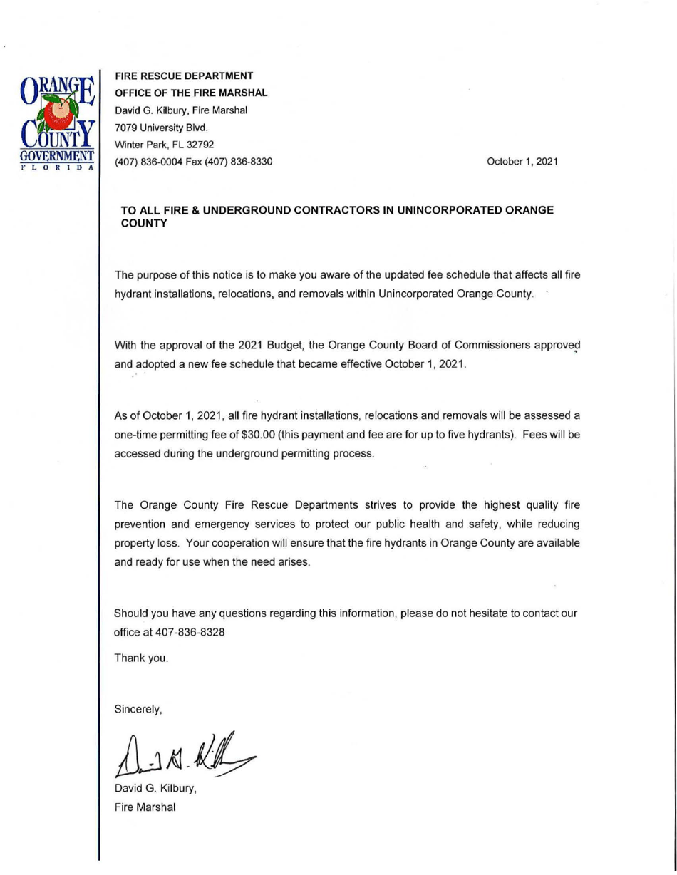 Fire Protection Systems Permit Application - Orange County, Florida, Page 5