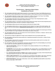 Document preview: Sparklers Retail Sales Permit Application - Orange County, Florida