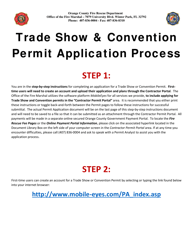 Permit Application for Trade Shows &amp; Conventions - Orange County, Florida