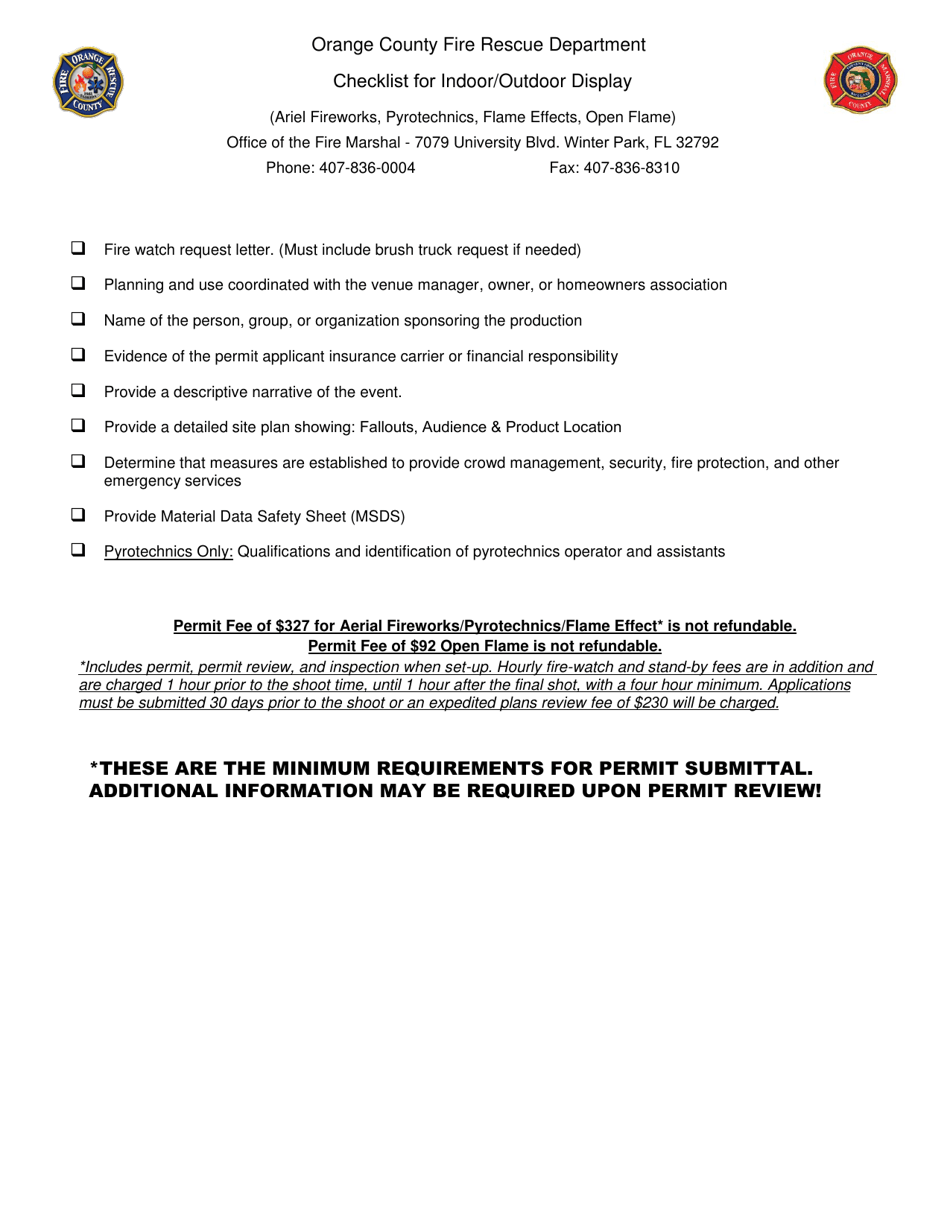 Permit Application for Indoor / Outdoor Display - Orange County, Florida, Page 6