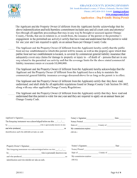 Application - Dog Friendly Dining Permit - Orange County, Florida, Page 4