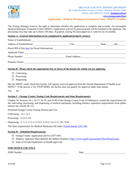 Document preview: Application - Medical Marijuana Treatment Center (Mmtc) Facility - Orange County, Florida