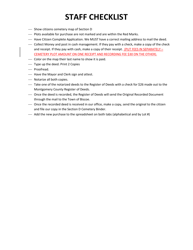 Application for Purchase of a Cemetery Plot - Town of Biscoe, North Carolina, Page 2