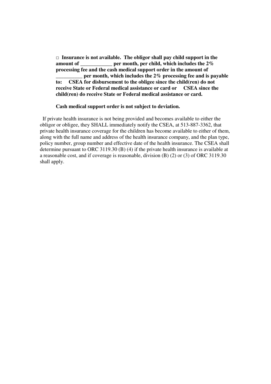 Appendix A Child Support Language - Butler County, Ohio, Page 4