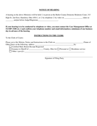 Form DR106 Request to Review Court Cost - Butler County, Ohio, Page 2