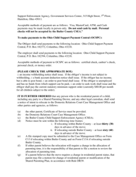 Appendix 1(A) Child Support and Health Insurance Language for Ex Parte Orders Only - Butler County, Ohio, Page 5