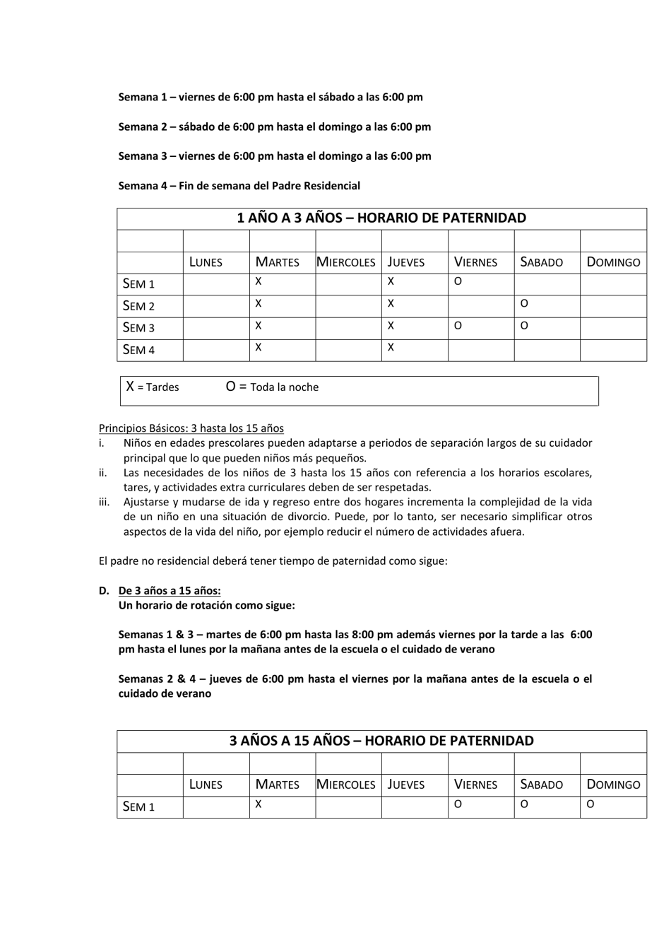 Formulario DR610.1 Guias Para El Tiempo De Paternidad - Butler County, Ohio (Spanish), Page 3