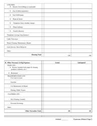 Form DR602C Affidavit of Expenses - Butler County, Ohio, Page 2