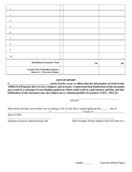 Form DR602C Affidavit of Expenses - Butler County, Ohio, Page 5