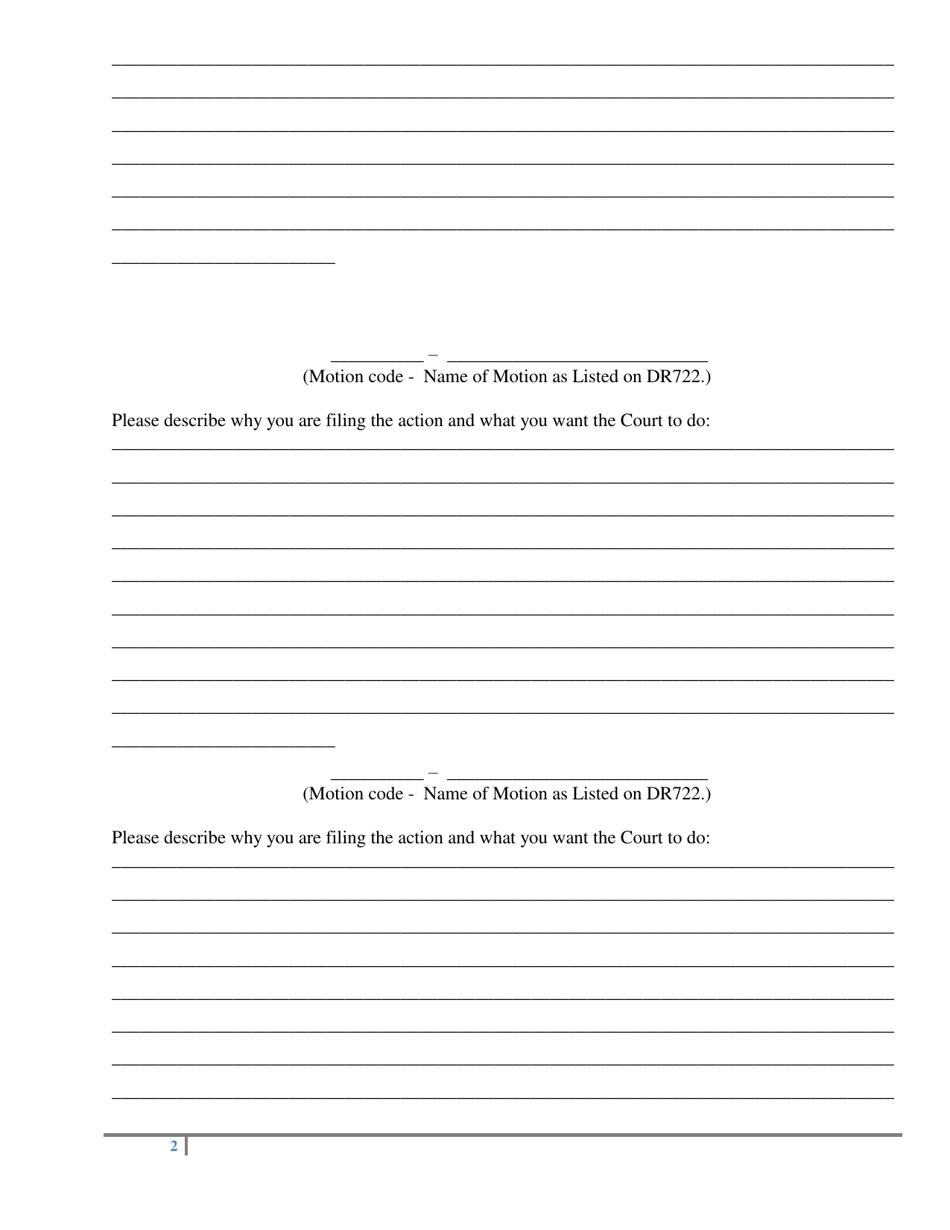Form DR726 Motion Form - Butler County, Ohio, Page 2