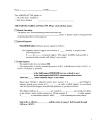 Form DR716 Agreed Entry (No Hearing Required) - Butler County, Ohio, Page 2