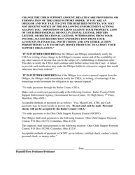 Form C18 Mandatory Spousal Support Language - Butler County, Ohio, Page 3
