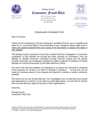 Document preview: Construction Complaint Form - Orange County, Florida