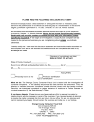 Construction Complaint Form - Orange County, Florida, Page 6