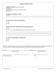Form CLK/CT96 Civil Cover Sheet - Miami-Dade County, Florida, Page 2