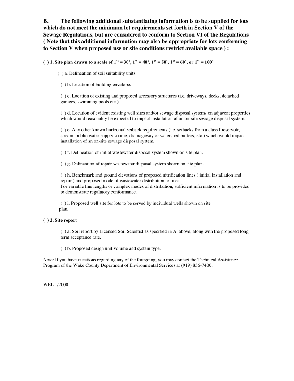 Checklist of Items to Be Submitted for Subdivision Review With Respect to on-Site Sewage Disposal Systems - Wake County, Ohio, Page 2