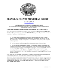 Petition and Worksheet for Limited Driving Privileges - Franklin County, Ohio