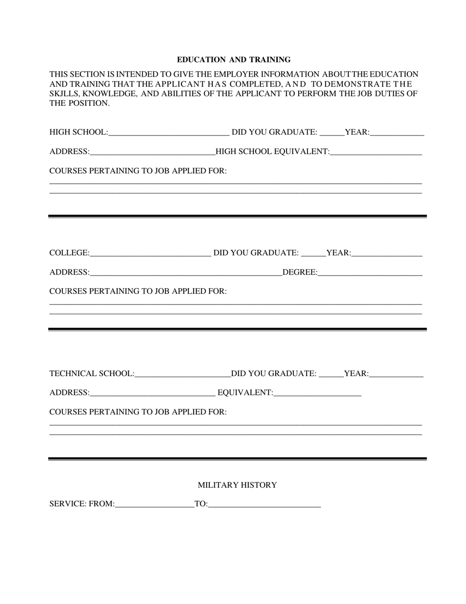 Application for Employment - Athens County, Ohio, Page 4