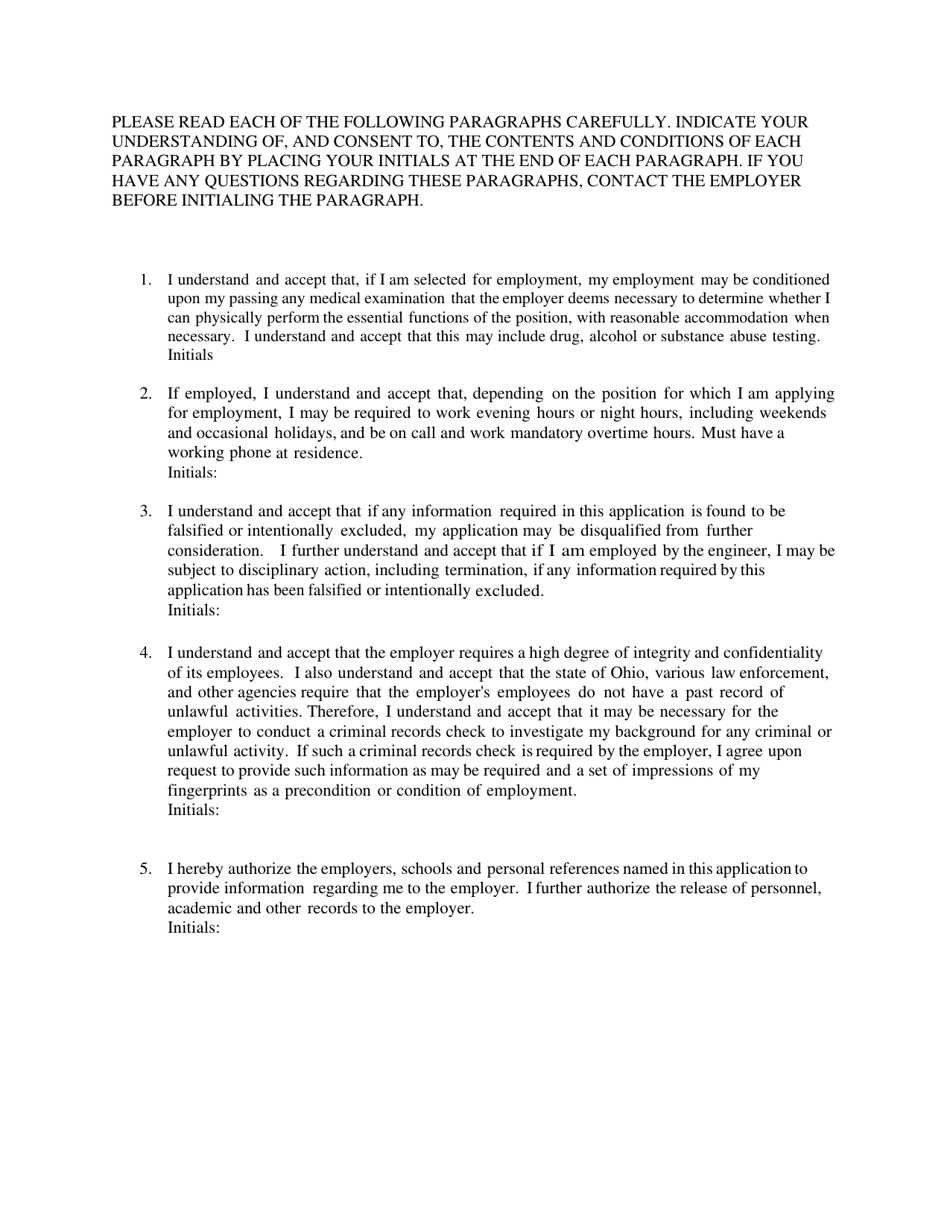 Application for Employment - Athens County, Ohio, Page 6