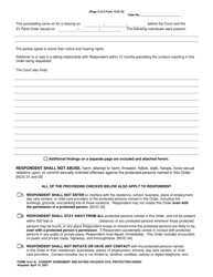 Form 10.01-S Consent Agreement and Dating Violence Civil Protection Order - Franklin County, Ohio, Page 2