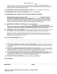 Form 10.01-S Consent Agreement and Dating Violence Civil Protection Order - Franklin County, Ohio, Page 4