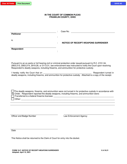 Form 10-F  Printable Pdf