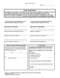 Form 10.01-J Consent Agreement and Domestic Violence Civil Protection Order - Franklin County, Ohio, Page 7
