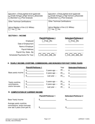 Form eDR5220 Affidavit of Basic Information, Income, and Expenses - Franklin County, Ohio, Page 2