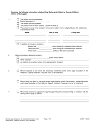 Form E9400 Motion and Affidavit or Counter Affidavit for Temporary Orders Without Oral Hearing - Franklin County, Ohio, Page 2