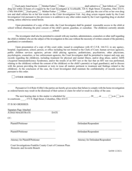 Form E0500 Entry/Magistrate&#039;s Order for Home Investigation - Franklin County, Ohio, Page 2