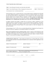 Heavy Equipment Gross Receipts Tax Application - Wake County, North Carolina, Page 2