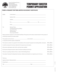 Temporary Shelter Permit Application - Grove City, Ohio, Page 5