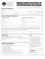 Document preview: Administrative Certificate of Appropriateness Application - Grove City, Ohio