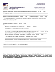 Home Occupation Supplemental Application - Wake County, North Carolina, Page 2