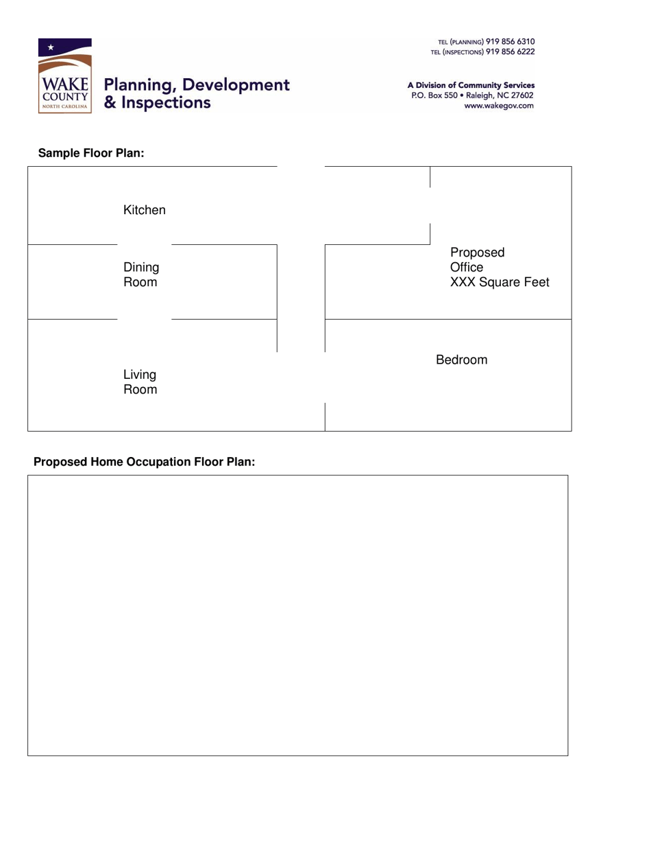 Home Occupation Supplemental Application - Wake County, North Carolina, Page 5