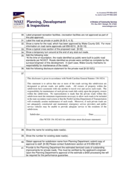 Regular Final Plat Subdivision Checklist - Wake County, North Carolina, Page 2