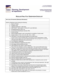 Document preview: Regular Final Plat Subdivision Checklist - Wake County, North Carolina