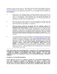 Notice of Video Conferencing Hearing Using Zoom Before General Magistrate - Clay County, Florida, Page 2